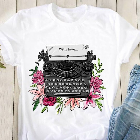 Tops - Writer With Love Flowers Shirt
